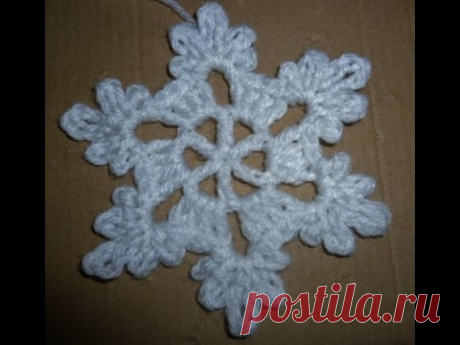 Schneeflocke häkeln - Eisblume - Eiskristall - Baumschmuck - Baumanhänger Stern - crochet - Anfänger