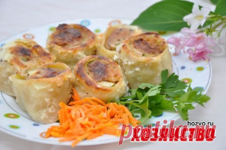 Рулетики из кабачков с орехами