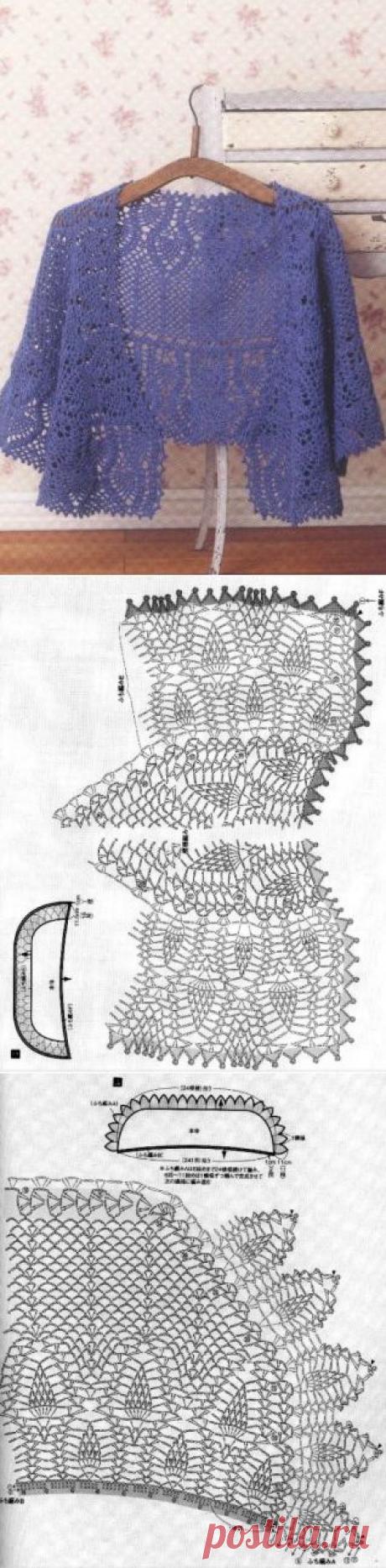 Связать шаль крючком