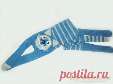 Котошарф - фото и схема вязания фотошарфа | Сами своими руками