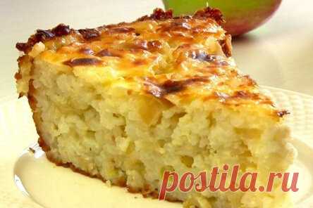 Рисовая запеканка с яблоками