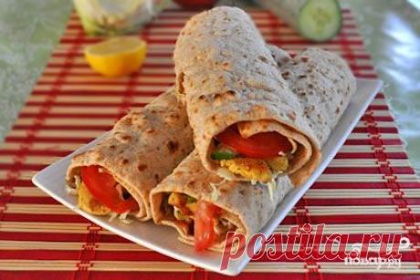 Шаурма с капустой и курицей - пошаговый кулинарный рецепт на Повар.ру