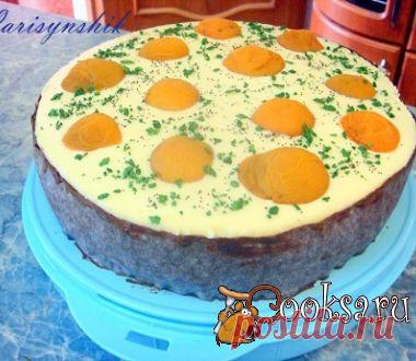 Торт бисквитный Яичница-глазунья фото рецепт приготовления
