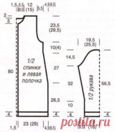 knitted coat of braids and pearl patterns