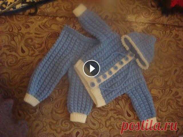 Костюмчик для малыша спицами. Часть 1.  suit for baby knitting В этой части разберем, как связать штанишки для малыша. Размер - на 1 - 1,5 лет. Пряжа - кавказская - 450 гр. ========================================...