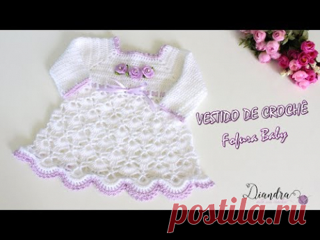 Vestido Infantil em Crochê Fofura Baby