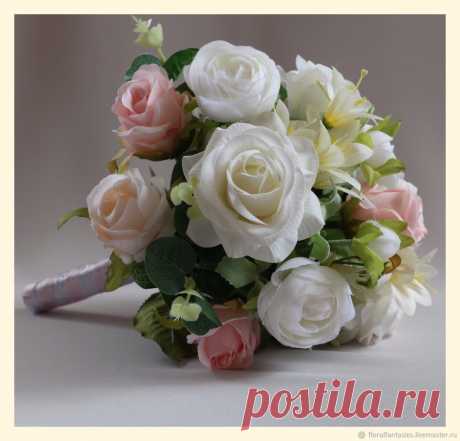 Букет невесты "Нежность", дублер из  искусственных цветов – купить в интернет-магазине на Ярмарке Мастеров с доставкой Букет невесты &quot;Нежность&quot;, дублер из  искусственных цветов – купить или заказать в интернет-магазине на Ярмарке Мастеров | Букет невесты из хороших искусственных цветов.