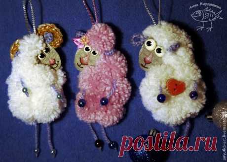 Овечка-прищепка своими руками - Ярмарка Мастеров - ручная работа, handmade