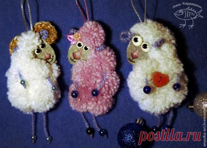 Овечка-прищепка своими руками - Ярмарка Мастеров - ручная работа, handmade