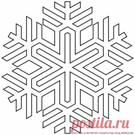 Раскраски - Снежинки