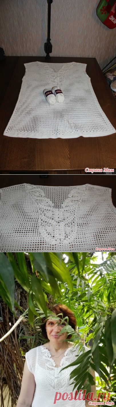 Белая кофта крючком - Вязание - Страна Мам