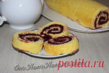 Рулет со смородиной перетертой с сахаром | Ом-ном-ном с Мариной М