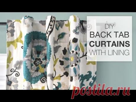 How to Sew Lined Back Tab Curtains (Tutorial)