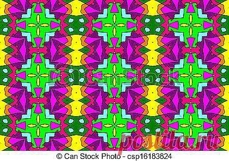 Clip Art of Seamless geometric pattern - Digital computer graphic -... csp16183824 -  Search Clipart, Illustration, Drawings, and EPS Vector Graphics Images
