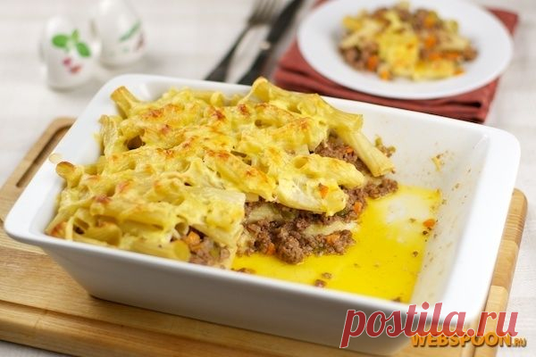 Запеканка из макарон с фаршем