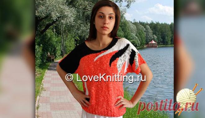 Пуловер «Оранжевое лето» | Loveknitting.ru