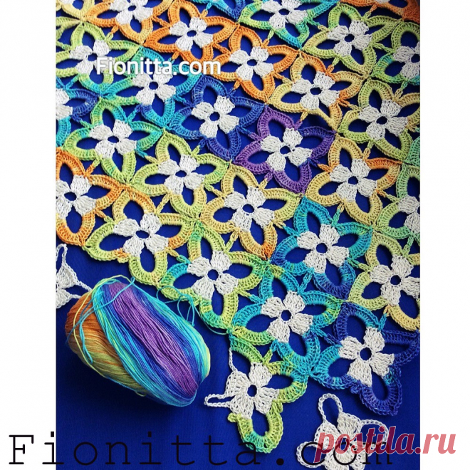 Симпатичный цветочный мотив. Схема