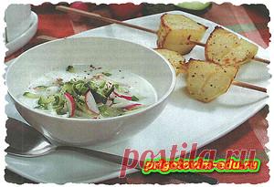 Окрошка с запеченным картофелем на кумысе — Кулинарные рецепты с фото и видео