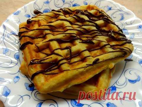Яблочные вафли в электровафельнице. Вкусный завтрак! Венские вафли с яблоками.