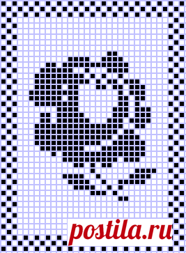 Филейное вязание схемы. Розы.