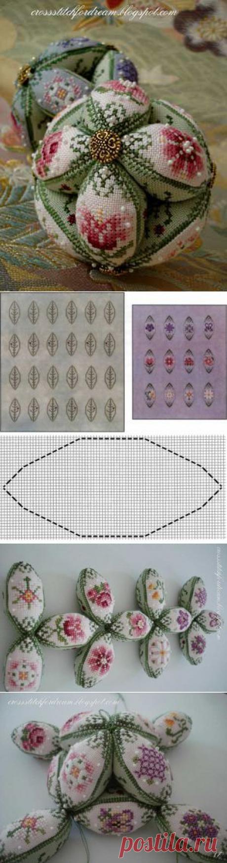 Вышитый шарик Just Nan Leafball - Оформление - Тематические и авторские страницы НУ - Народный УЧЕБНИК вышивки - zlataya: ВЫШИВКА всерьёз и в радость