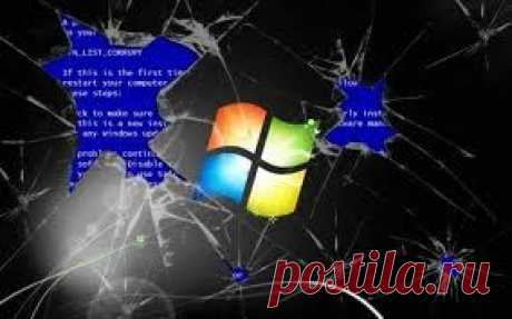 BSOD - синий экран смерти Windows.