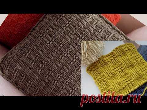 Вяжем шикарный интерьерный узор спицами✔ knitting pattern.