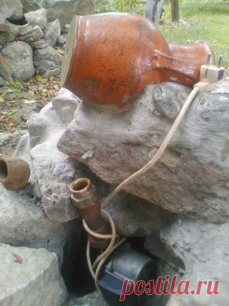 Садовый водопад. Автор Роман Хорт #DIY_Идеи