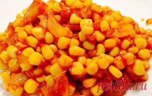 Консервированная кукуруза в томате - Кулинарные рецепты 