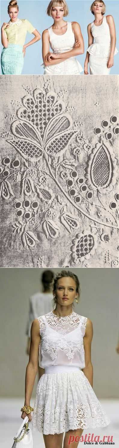 Английская белая вышивка "бродери whitework": от истоков до современной одежды | HandMade