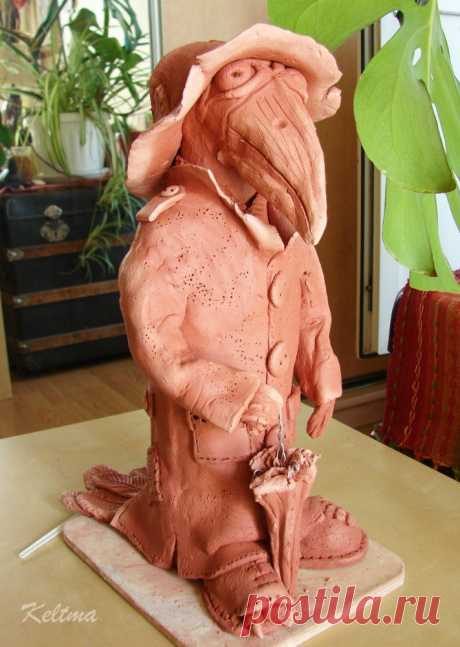 МК &quot;Старый ворон&quot;. Часть 1. Лепка.