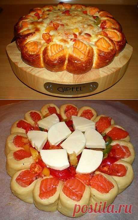 Рыбный пирог с форелькой.