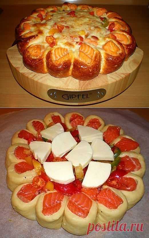 Рыбный пирог с форелькой.