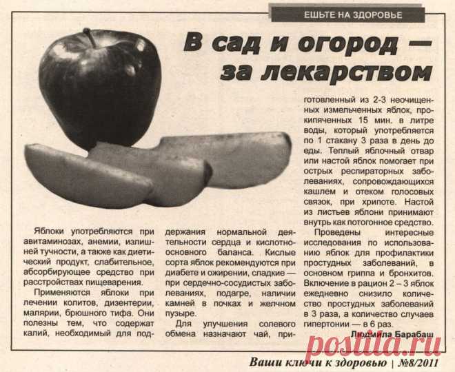 Яблоки лечат