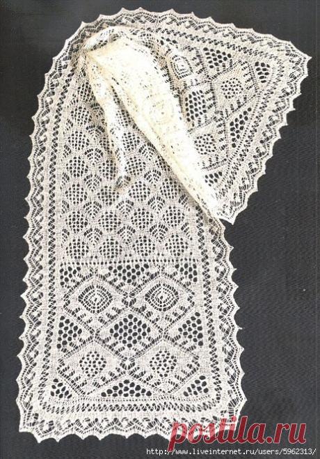 Ажурные палантины спицами, продолжение.. - САМОБРАНОЧКА рукодельницам, мастерицам