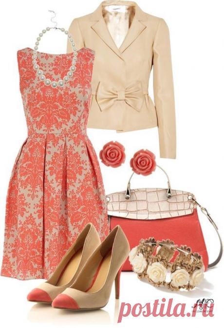 Стильные сочетания кораллового и бежевого