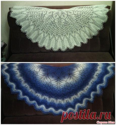 МК ПО ВЯЗАНИЮ ШАЛИ "КОДАМА-МАРИАННА" Предлагаю вашему вниманию подробный МАСТЕР КЛАСС по вязанию гибрида двух прекрасных шалей – «Кодама» Андреа Юрграу и «Марианна».