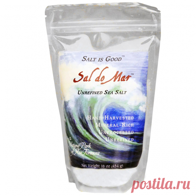 Sal do Mar, нерафинированная морская соль, Mate Factor, 16 унций (454 г)   Соль – это хорошо Собрана вручную Богатая минералами Необработанная Нерафинированная Из природного парка Риа-Формоза Традиционная собранная вручную соль В природном парке Риа-Формоза, расположенном на юге Португалии рядом с Атлантическим океано...