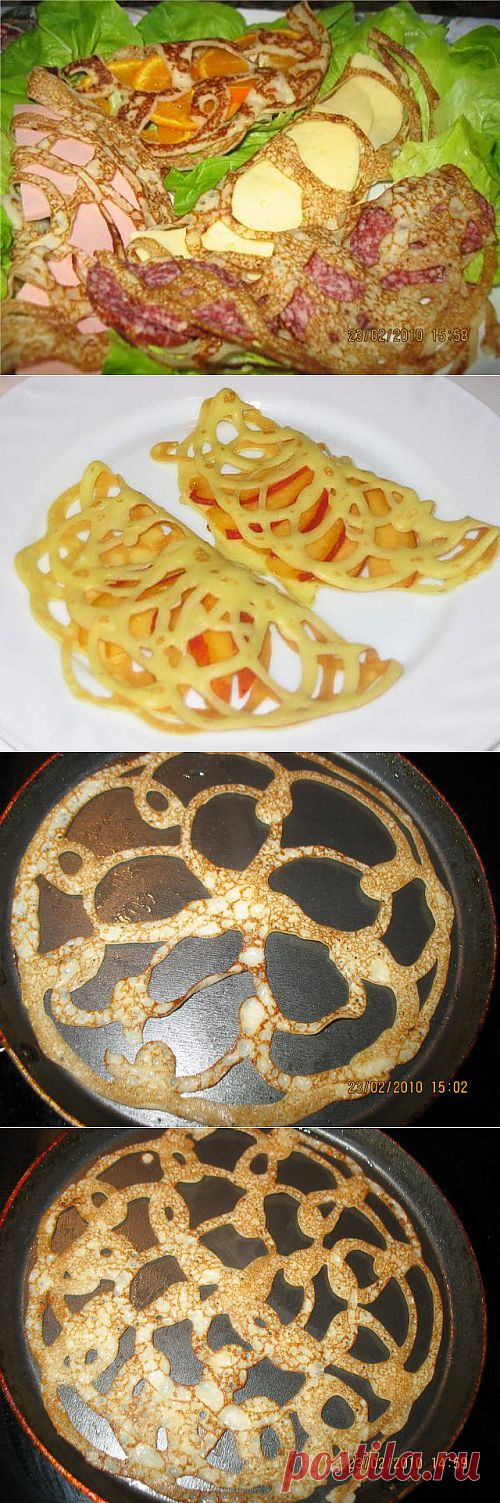 Блины сеточкой на закваске