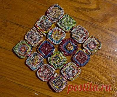 Подставка под горячее из газет - Поделки из газет