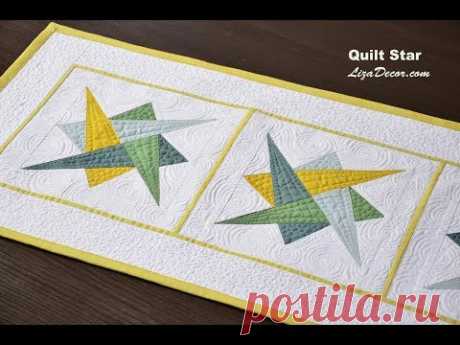 Patchwork Quilt Star & Triangl Hypnotic - LizaDecor.com