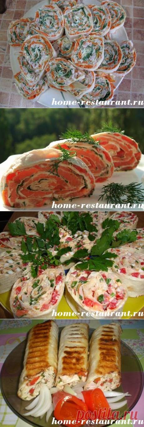 Рулет из лаваша: самые вкусные рецепты с фото | Домашний Ресторан