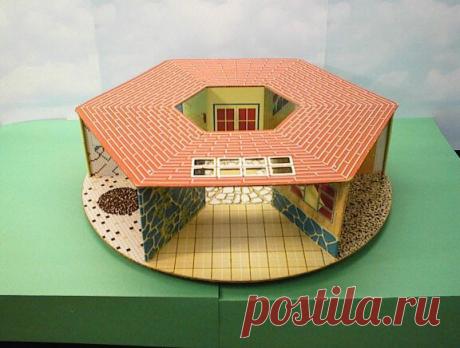 ОРИГИНАЛЬНЫЙ КРУГЛЫЙ КУКОЛЬНЫЙ ДОМИК - Мебель для кукол