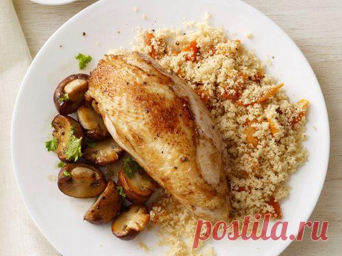 Рецепт тушеной курицы с овощами и кускусом в мультиварке