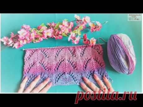 Красивый ажурный узор спицами (+ВИДЕО) - Затейка.com.ua - рецепты вкусных десертов, уроки вязания схемы, народное прикладное творчество