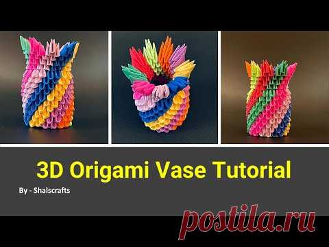 This video is about how to make paper vase 3d origami. Easy and Beautiful Paper Valentines Day craft. How to make a beautiful 3D Origami vase. 3d origami vase tutorial. How to fold paper vase. Valentine Day Gift 3D Origami.
Valentine 2022 Origami vase Tutorial 3D