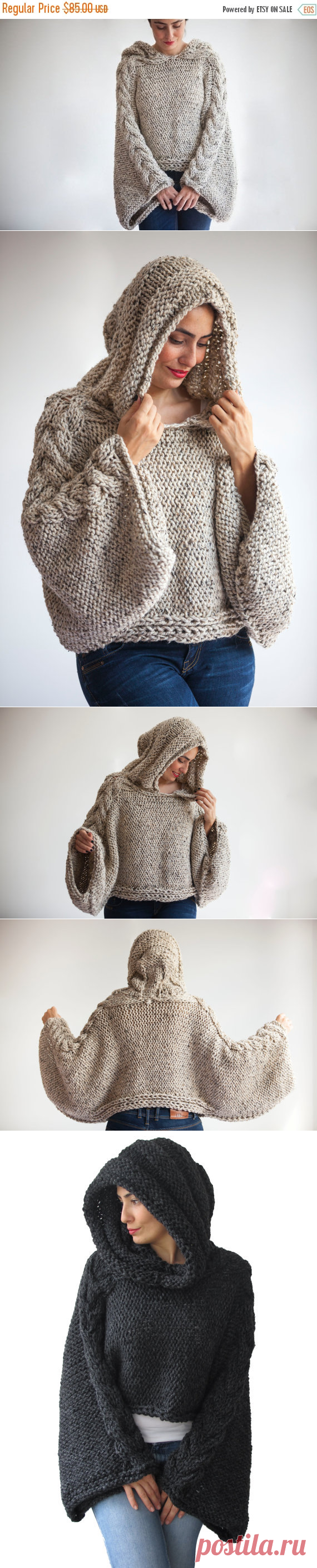 WINTER SALE 20% Tweed Beige Angel Sweater Capalet with от afra