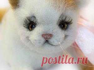Мастер-класс: котенок из шерсти - Ярмарка Мастеров - ручная работа, handmade