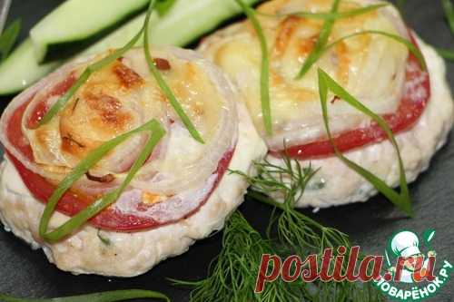 Куриные котлеты, запеченные под шубой - кулинарный рецепт