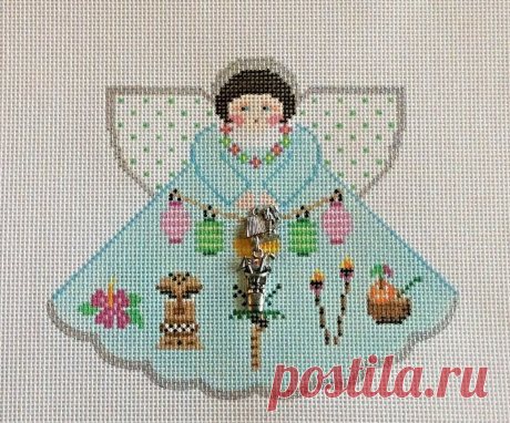Handpainted Needlepoint Canvas Painted Pony Tiki Hut Angel Charm Summer PP-996KH • $61.99 HANDPAINTED NEEDLEPOINT CANVAS Painted Pony Tiki Hut Angel Charm Summer PP-996KH - $61.99. Retail $70+ elsewhere!New hand painted needlepoint canvasTiki Hut (drink) Angel, # PP996KH, charm attached Designer: Painted PonyMeasures: approx. 9.5" x 8.75" entire canvas; approx. 5.25" x 4.5" painted design areaCount: 18BONUS: Edges will be taped for your convenience. Canvas is in stock and ...